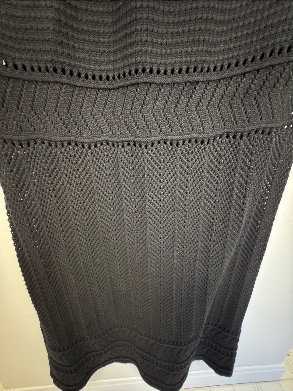 Z Supply Black Knit Sweater Tank Dress Size Medium Sleeveless Midi Maxi Cover Up - Picture 7 of 14